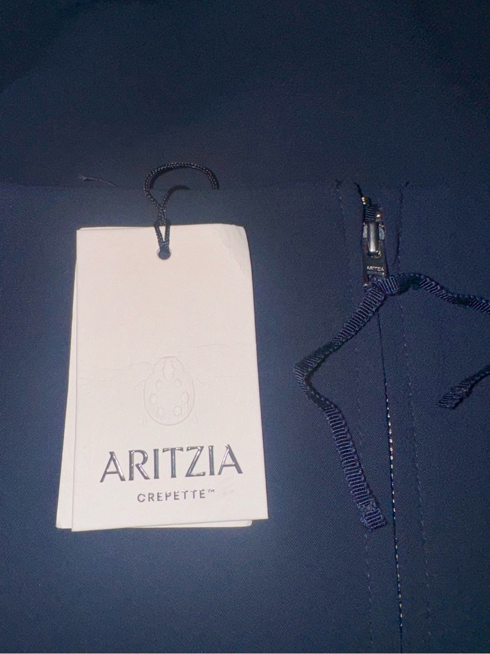 Aritzia Strapless Navy Corset-Style Top